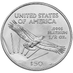 Picture of Platinum American Eagle 1/2 Ounce - .9995 fine platinum