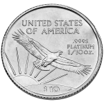 Picture of Platinum American Eagle 1/10 Ounce - .9995 fine platinum