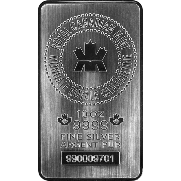 Picture of Silver Bar RCM 10 Ounce - .999 fine silver