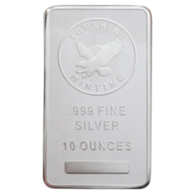 Picture of Silver Bar 10 ounce - .999 fine silver