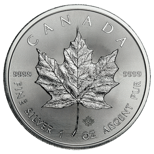 Picture of Silver Canadian Maple Leaf 1 Ounce - .999 fine silver