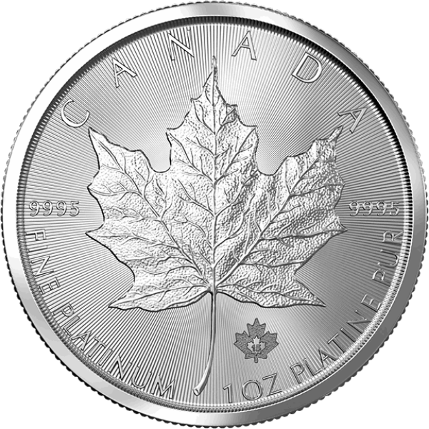 Picture of Platinum Canadian Maple Leaf 1 Ounce - .9995 fine platinum