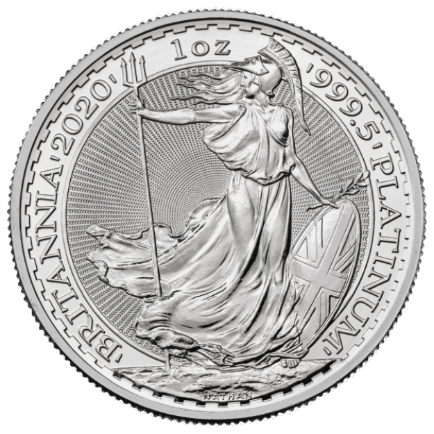 Picture of Platinum British Britannia 1 Ounce - .995 fine platinum